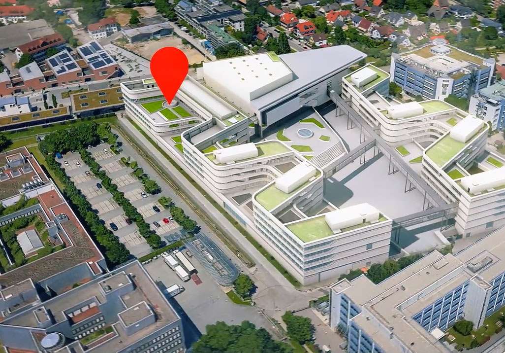 Aerial view of P7S1 New Campus in Unterföhring, Germany (Photo)